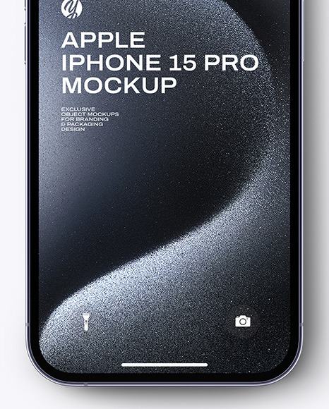 Apple iPhone 15 Pro Blue Titanium Mockup