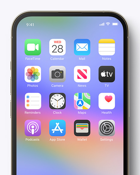 Apple iPhone 15 Pro Natural Titanium Mockup