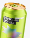 Metallic Drink Can Mockup