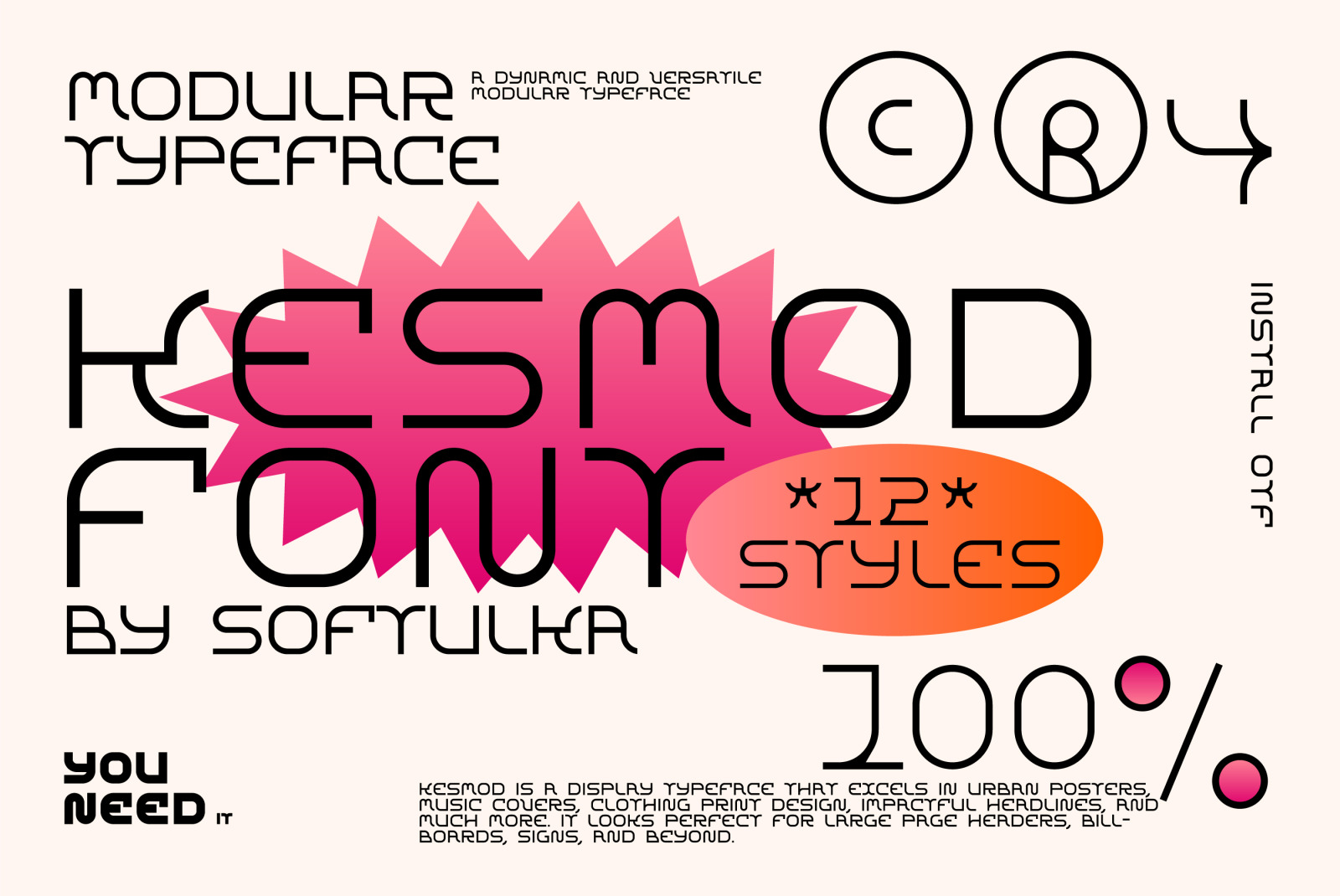 Kesmod Font - 12 styles