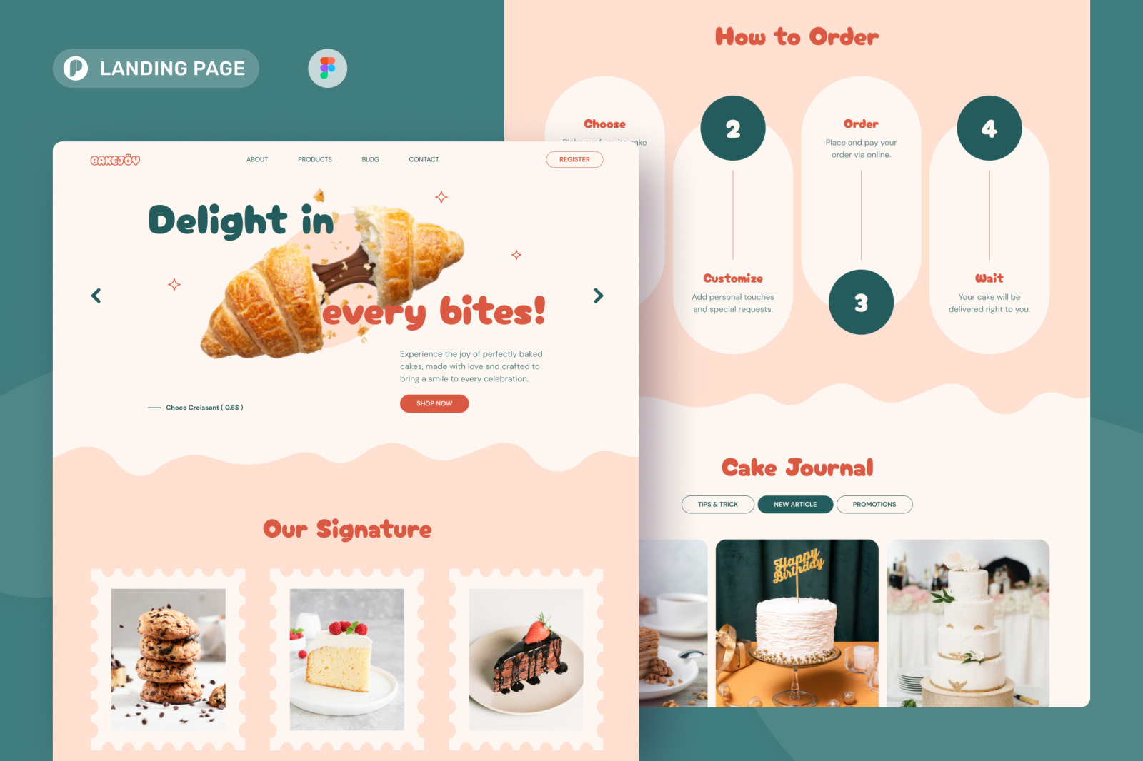 BakeJoy - Cake Shop Landing Page