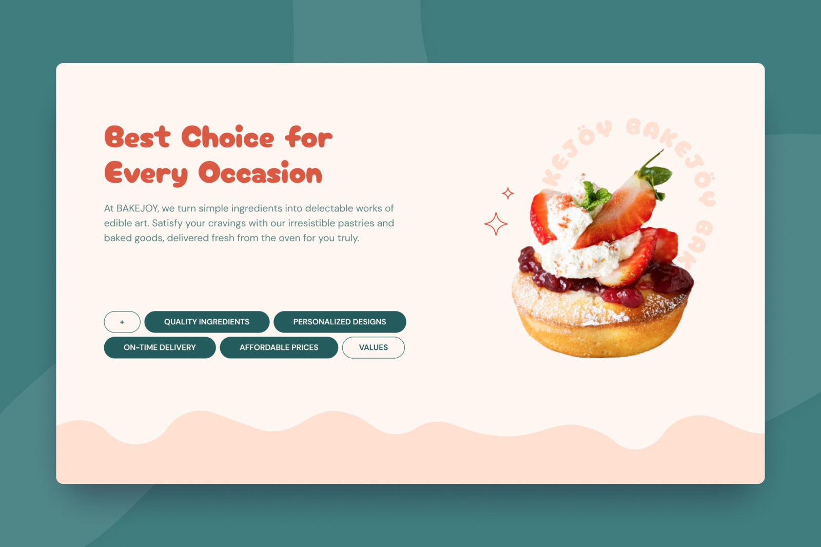 BakeJoy - Cake Shop Landing Page