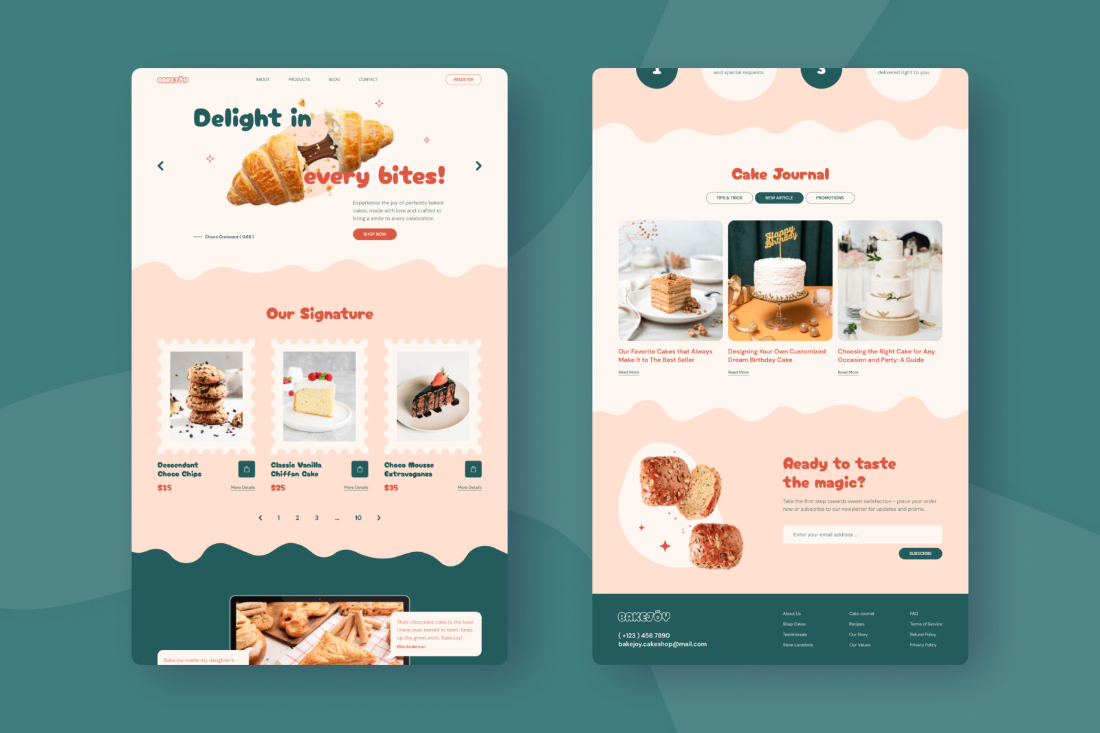 BakeJoy - Cake Shop Landing Page