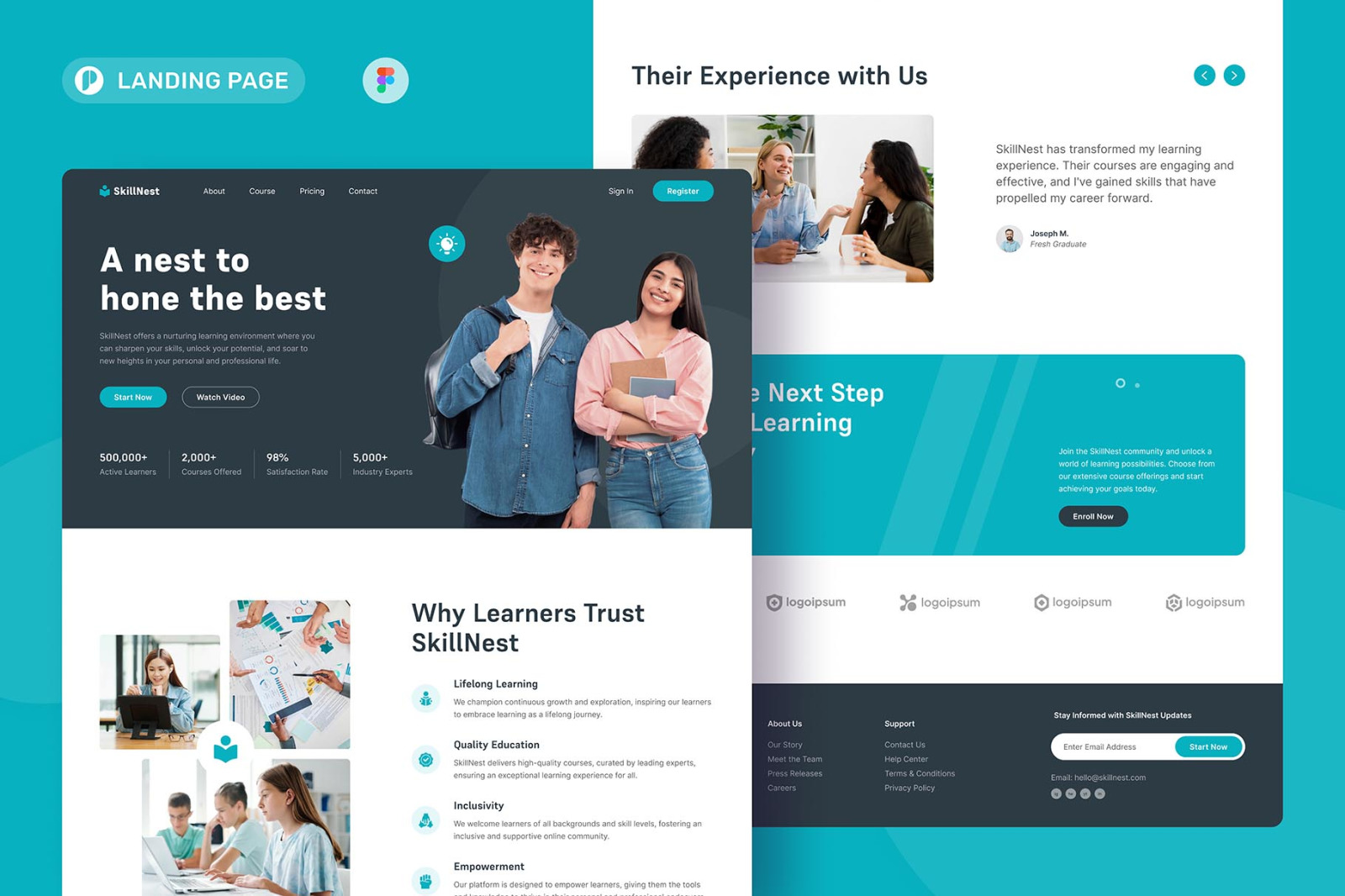 SkillNest - E-Learning Landing Page