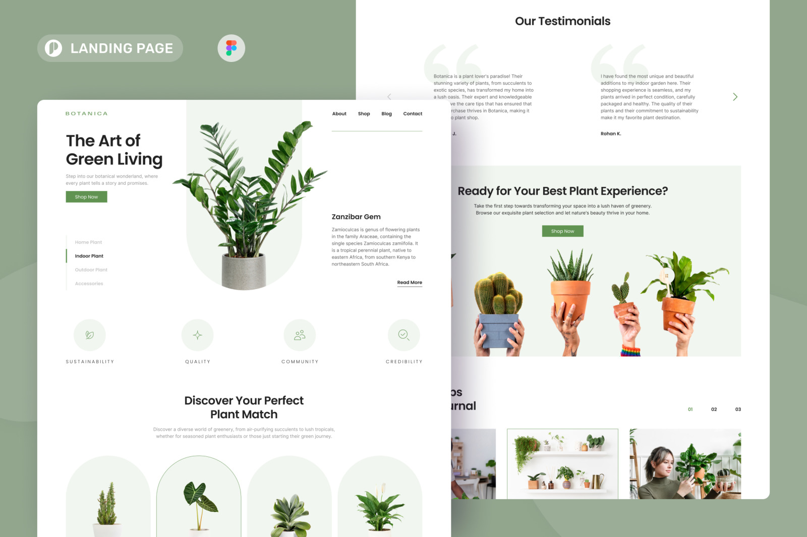 Botanica - Plant Shop Landing Page