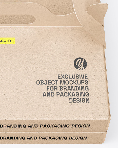 Kraft Paper Pizza Box Mockup