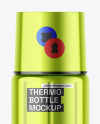 Metallic Thermo Bottle Mockup