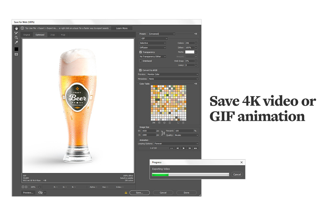 Beer Glass Animated Mockup