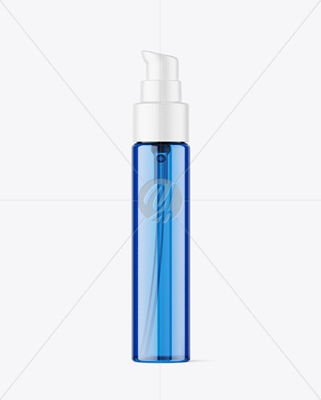 Blue Plastic Airless Bottle Mockup