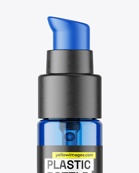 Blue Plastic Airless Bottle Mockup