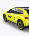 Electric Luxury SUV Mockup - Back Half Side View