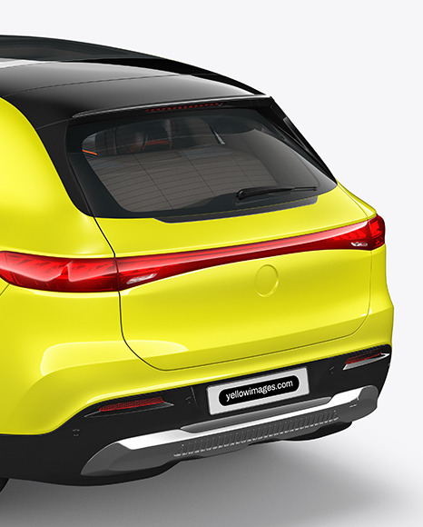 Electric Luxury SUV Mockup - Back Half Side View