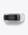 Electric Luxury SUV Mockup - Top View