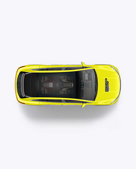 Electric Luxury SUV Mockup - Top View