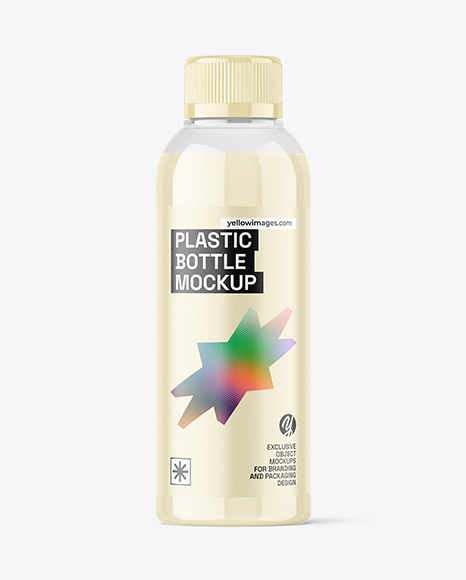 Clear Plastic Bottle Mockup