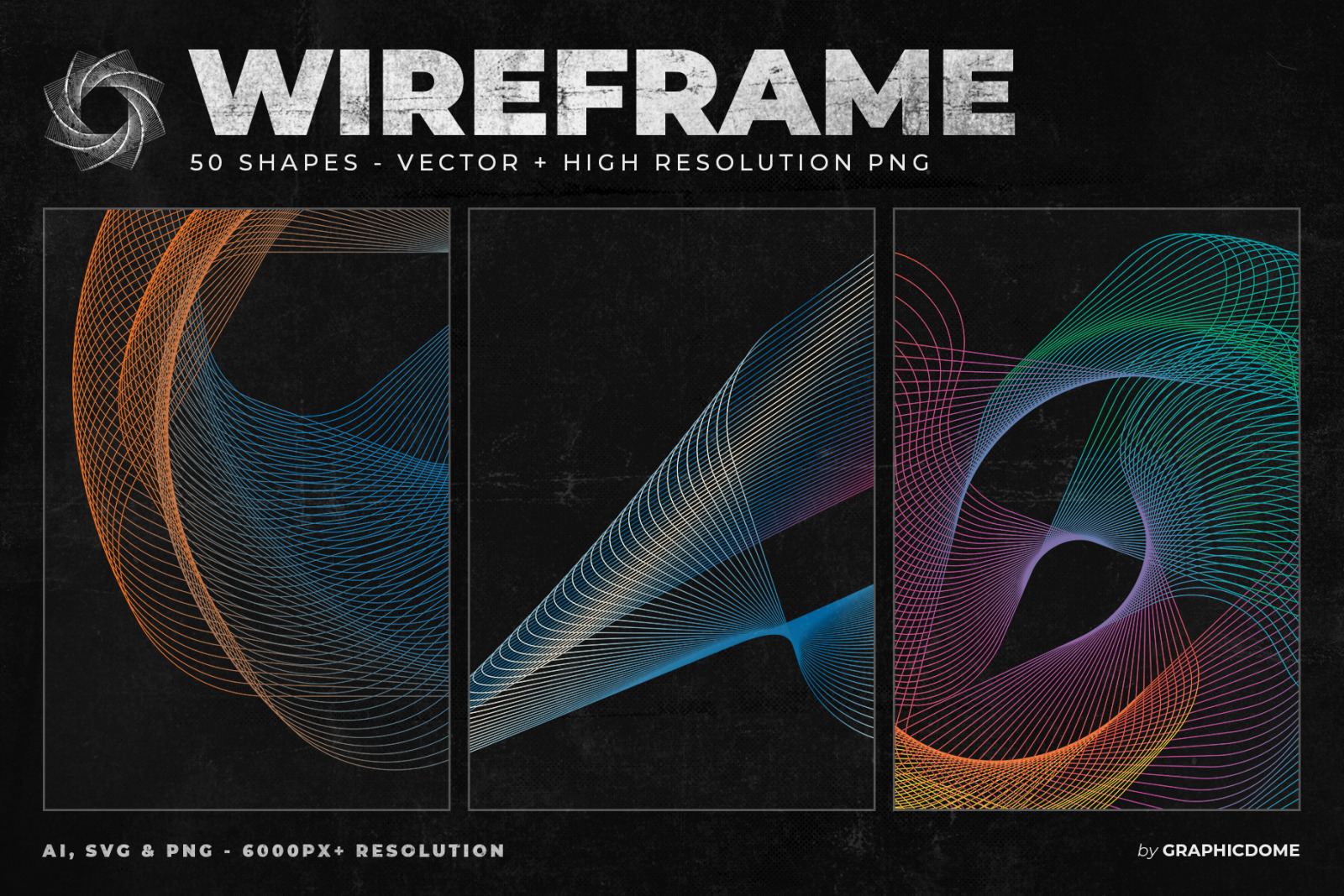 50 Wireframe Vector & PNG Shapes 50 Wireframe Vector & PNG Shapes