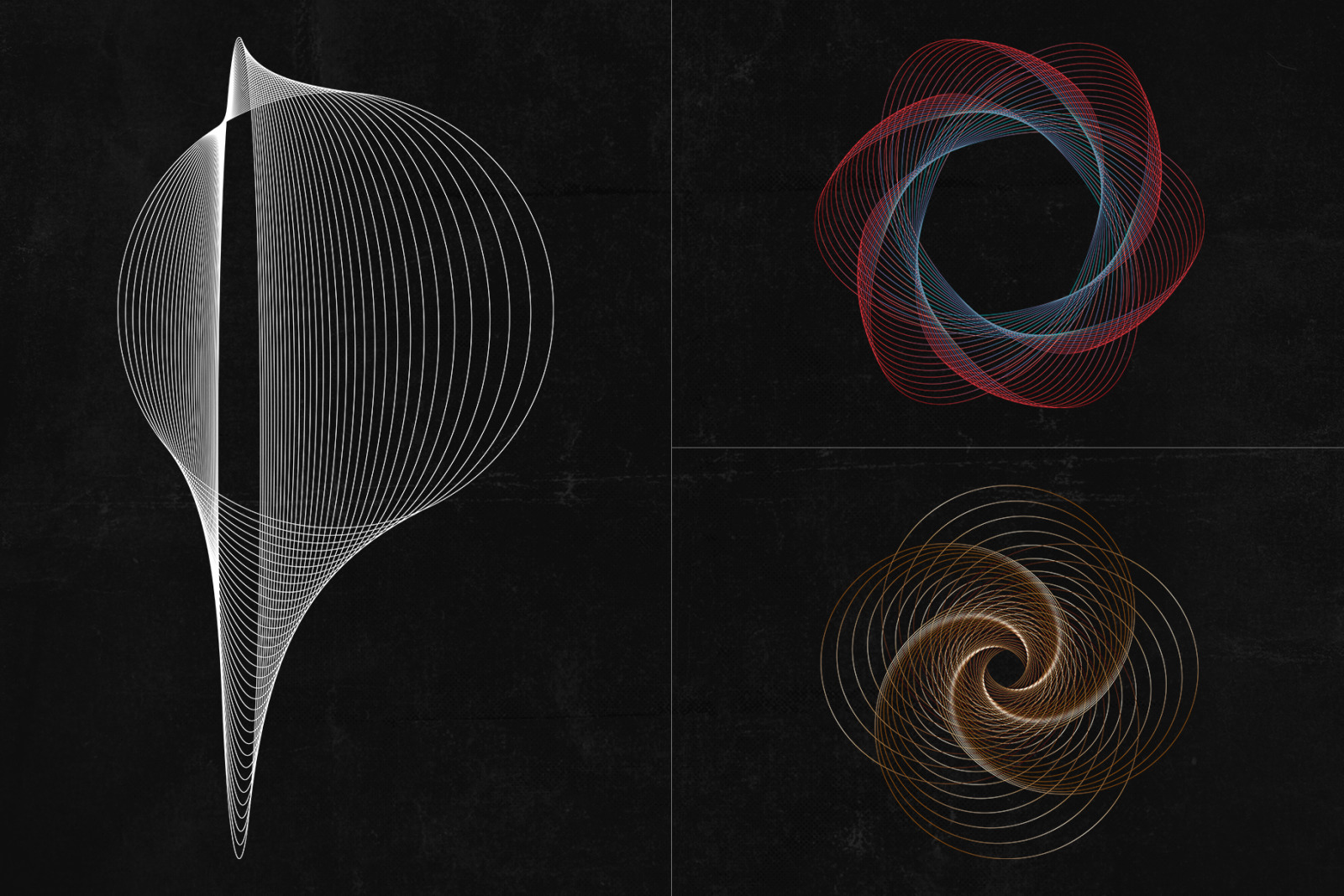 50 Wireframe Vector &amp; PNG Shapes