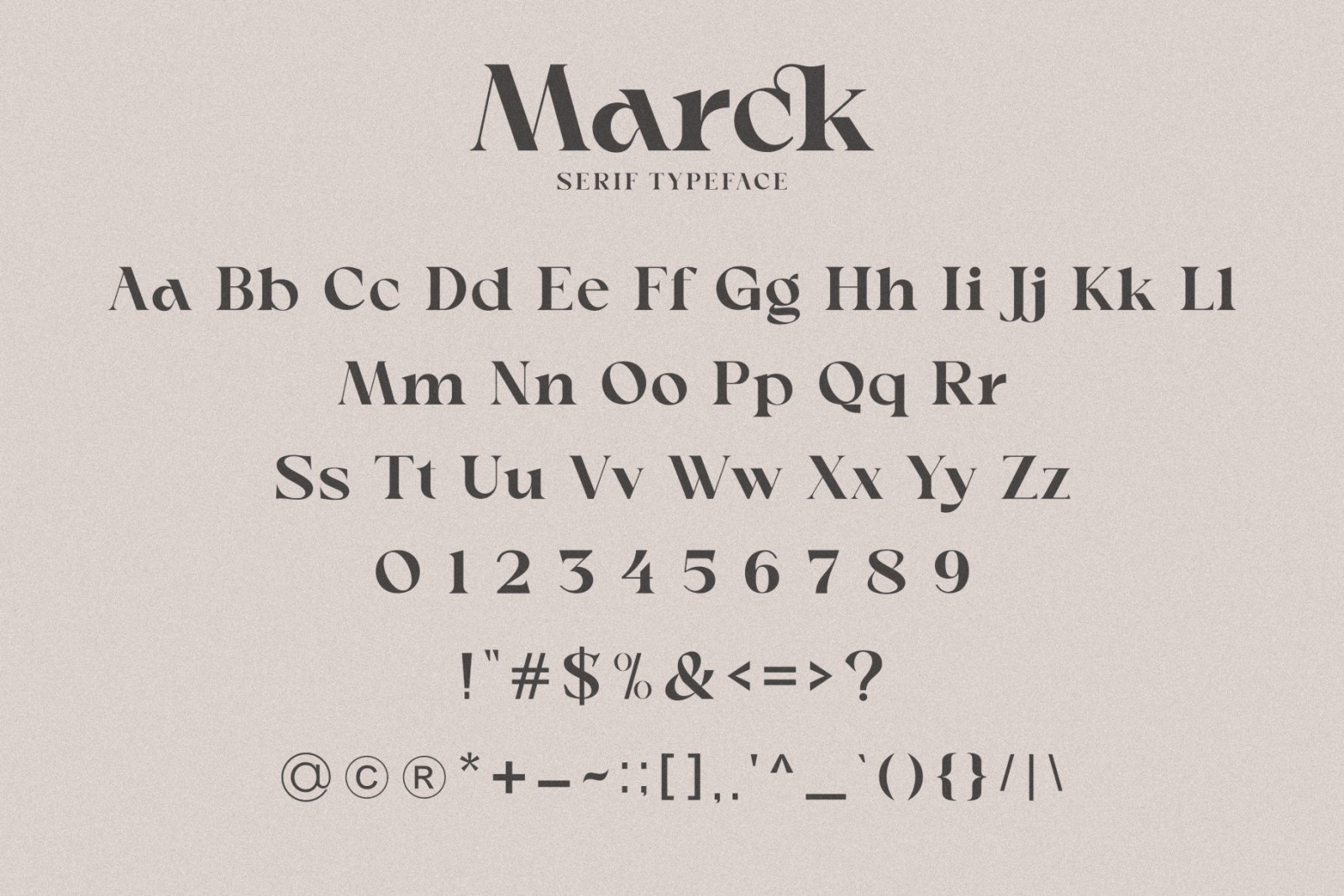 Marck Serif Typeface