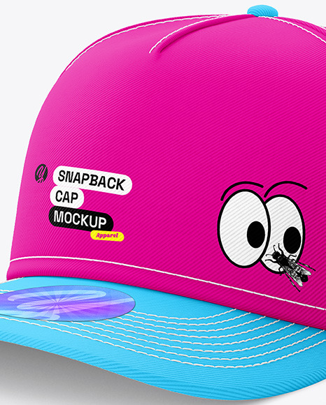 Snapback Mockup - Half Side View