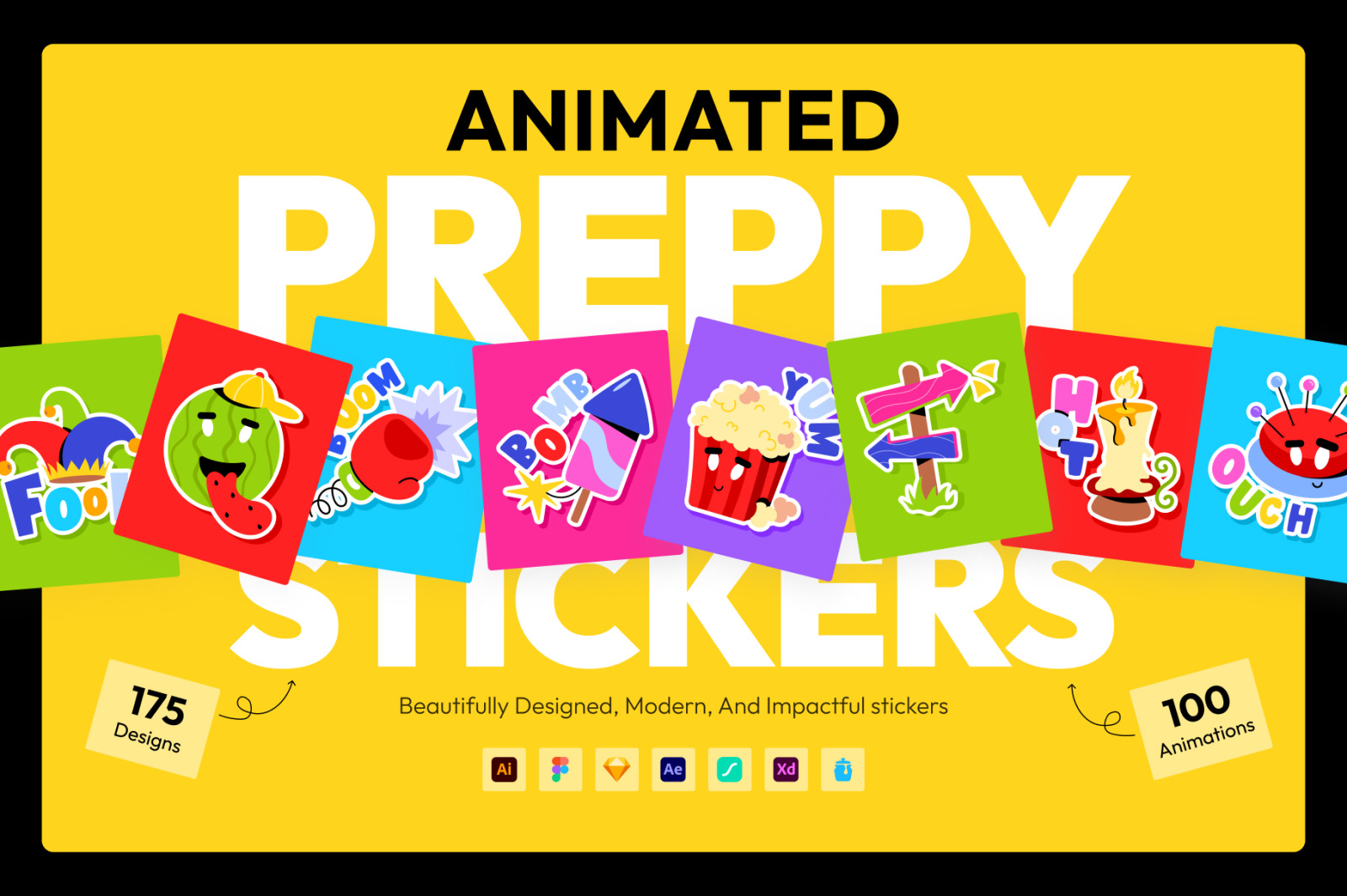 Animated Preppy Stickers