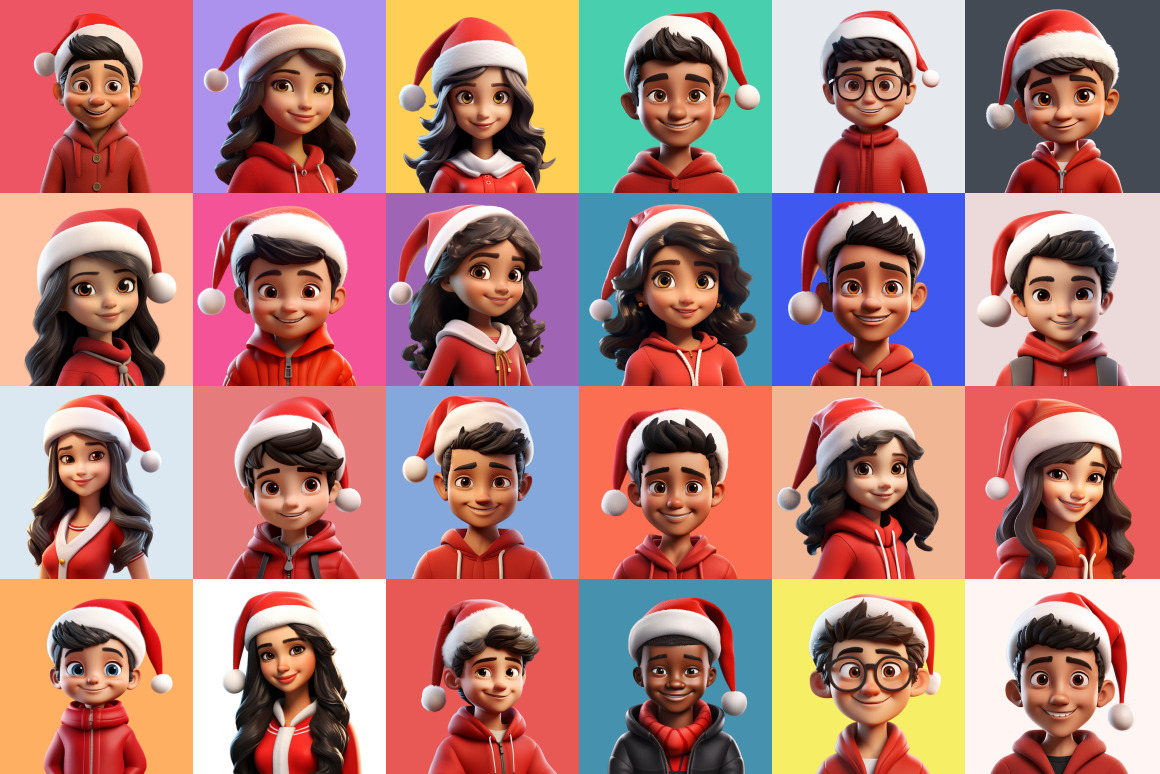 125 Animoji Style - Christmas Children 125 Animoji Style - Christmas Children