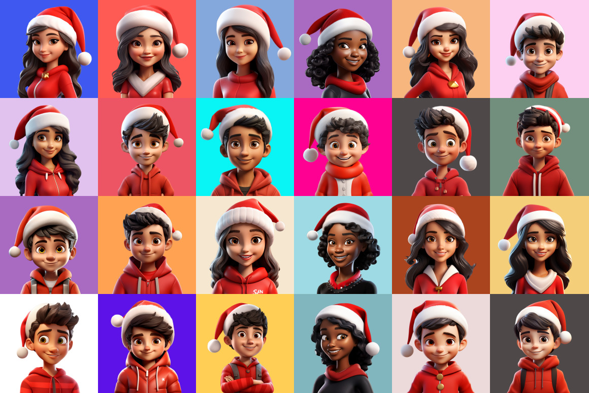 125 Animoji Style - Christmas Children 125 Animoji Style - Christmas Children