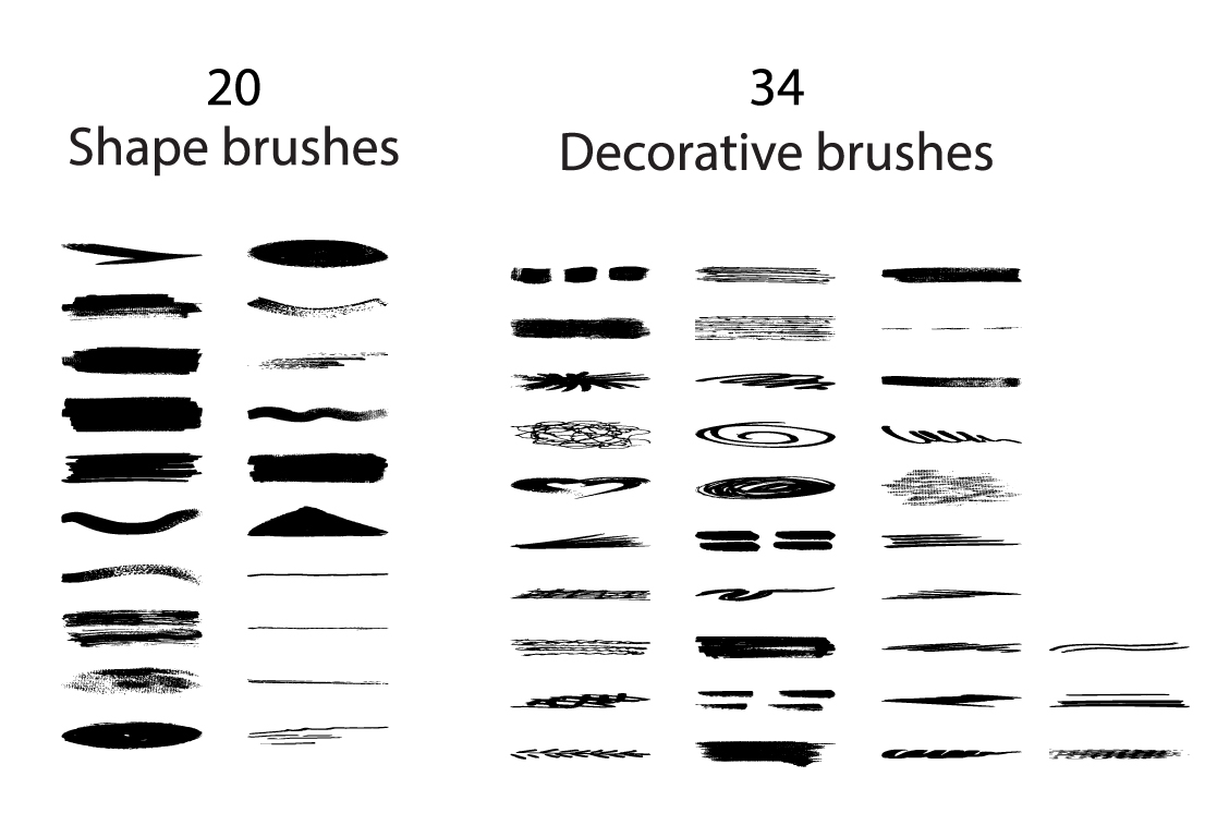 Superpack: 91 ink brushes Superpack: 91 ink brushes