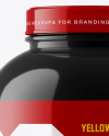 Glossy Protein Jar Mockup