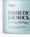 Blue Frosted Glass Cosmetic Jar Mockup Blue Frosted Glass Cosmetic Jar Mockup