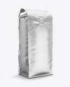 16oz Matte Metallic Coffee Bag Mockup - Half Side View