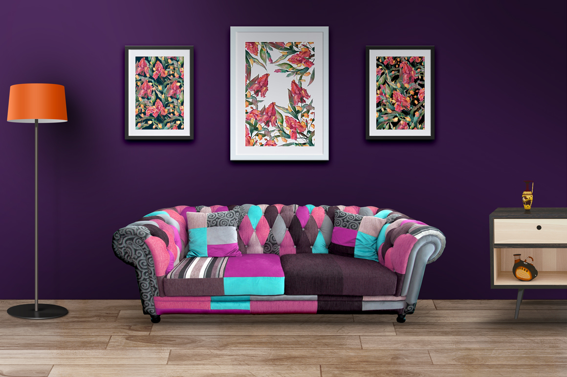 Watercolor iris flowers set. Watercolor iris flowers set.