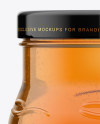 Glass Jar with Honey Mockup