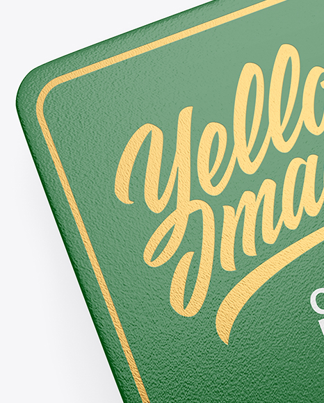 Rubber Beverage Coasters Mockup - Top View
