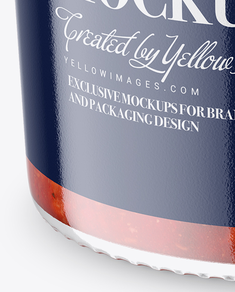 Clear Glass Jar with Meat Sauce Mockup Clear Glass Jar with Meat Sauce Mockup