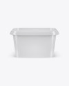 Glossy Plastic Container Mockup - Front View