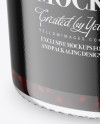 Clear Glass Jar with Raspberry Jam Mockup Clear Glass Jar with Raspberry Jam Mockup