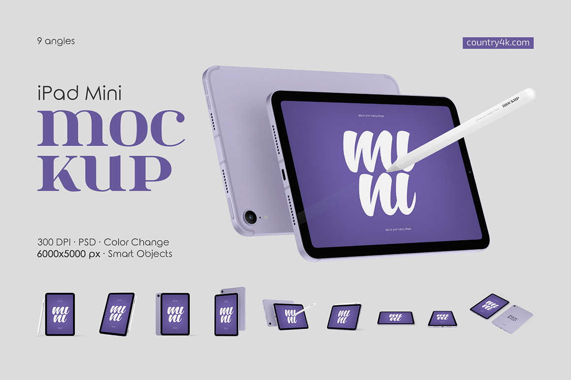 iPad Mini Mockup Set iPad Mini Mockup Set