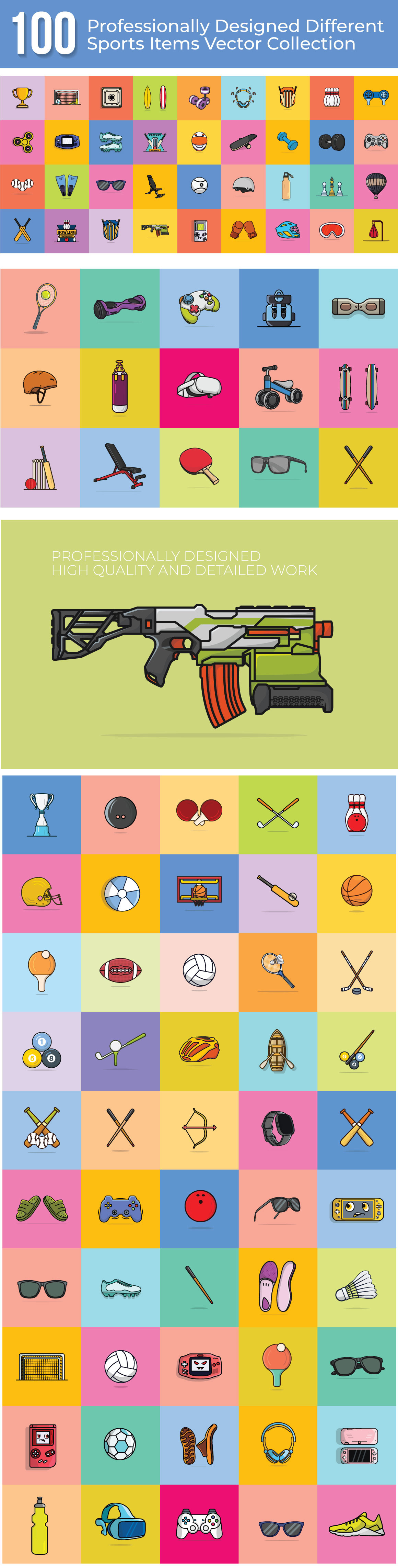 100 Professionally Sports Items Vector Design Collection 100 Professionally Sports Items Vector Design Collection