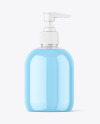 Clear Plastic Bottle with Pump Mockup