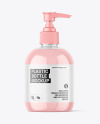 Clear Plastic Bottle with Pump Mockup