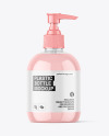 Clear Plastic Bottle with Pump Mockup