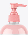 Clear Plastic Bottle with Pump Mockup