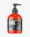 Glossy Plastic Bottle with Pump Mockup Glossy Plastic Bottle with Pump Mockup