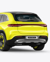 Electric Luxury SUV Mockup - Back Half Side View