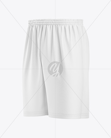 Football Shorts Mockup - Half Side View