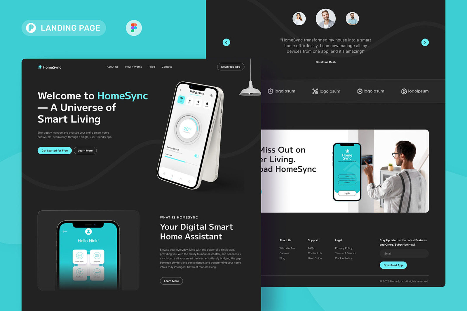 HomeSync - Smart Home Landing Page HomeSync - Smart Home Landing Page