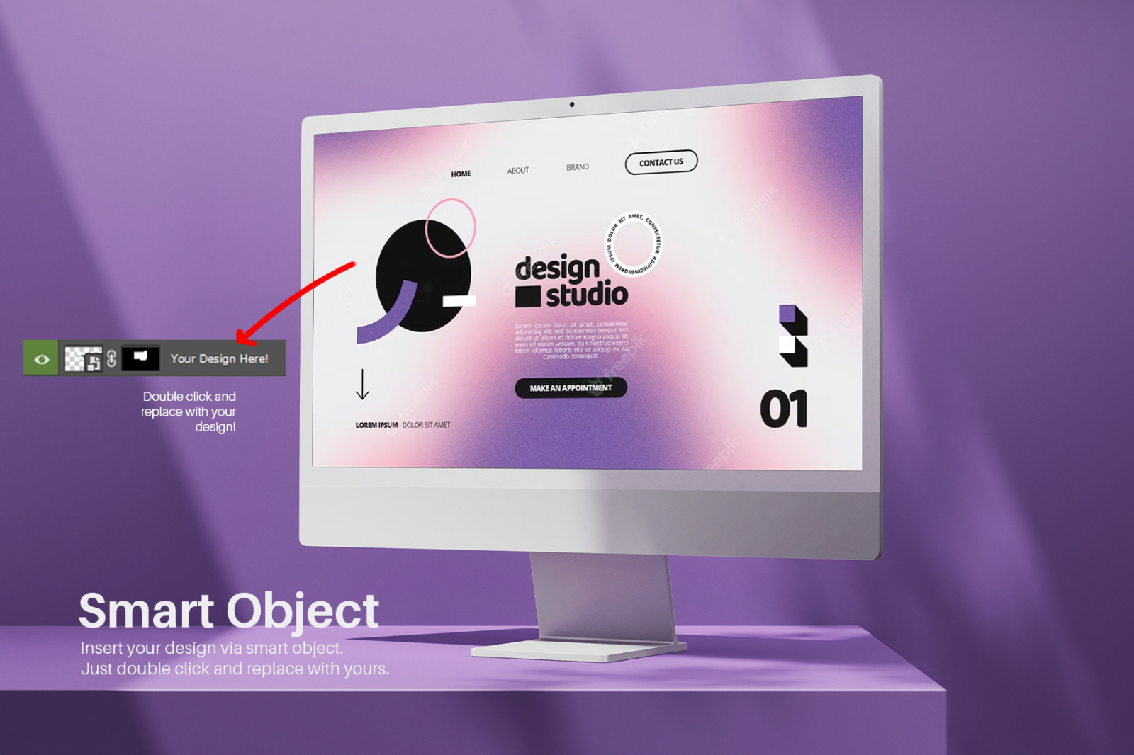 iMac 24 Inch Screen Minimal Modern Scene PSD Mockup Pack iMac 24 Inch Screen Minimal Modern Scene PSD Mockup Pack
