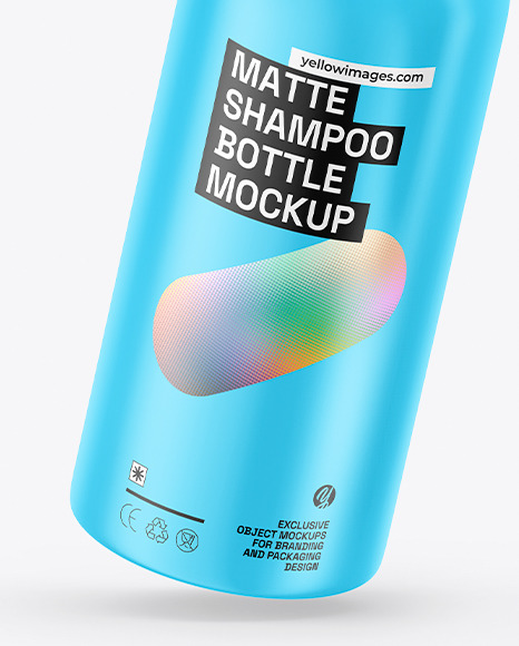 Two Matte Shampoo Bottles Mockup