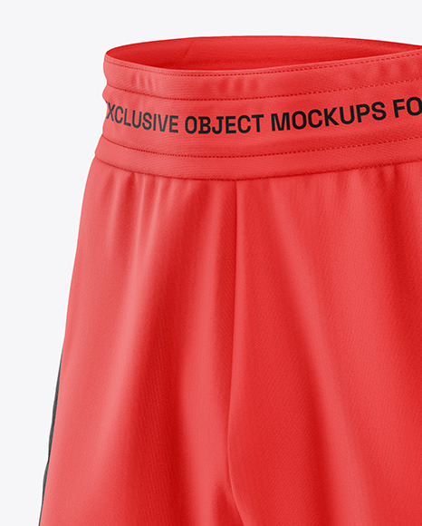 Football Shorts Mockup - Half Side View