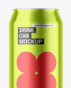 Metallic Drink Can Mockup